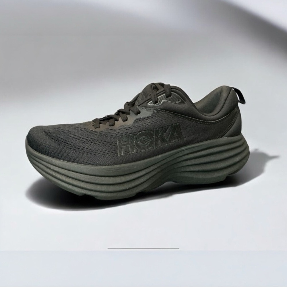 Hoka One One Black Platform Running Sneakers